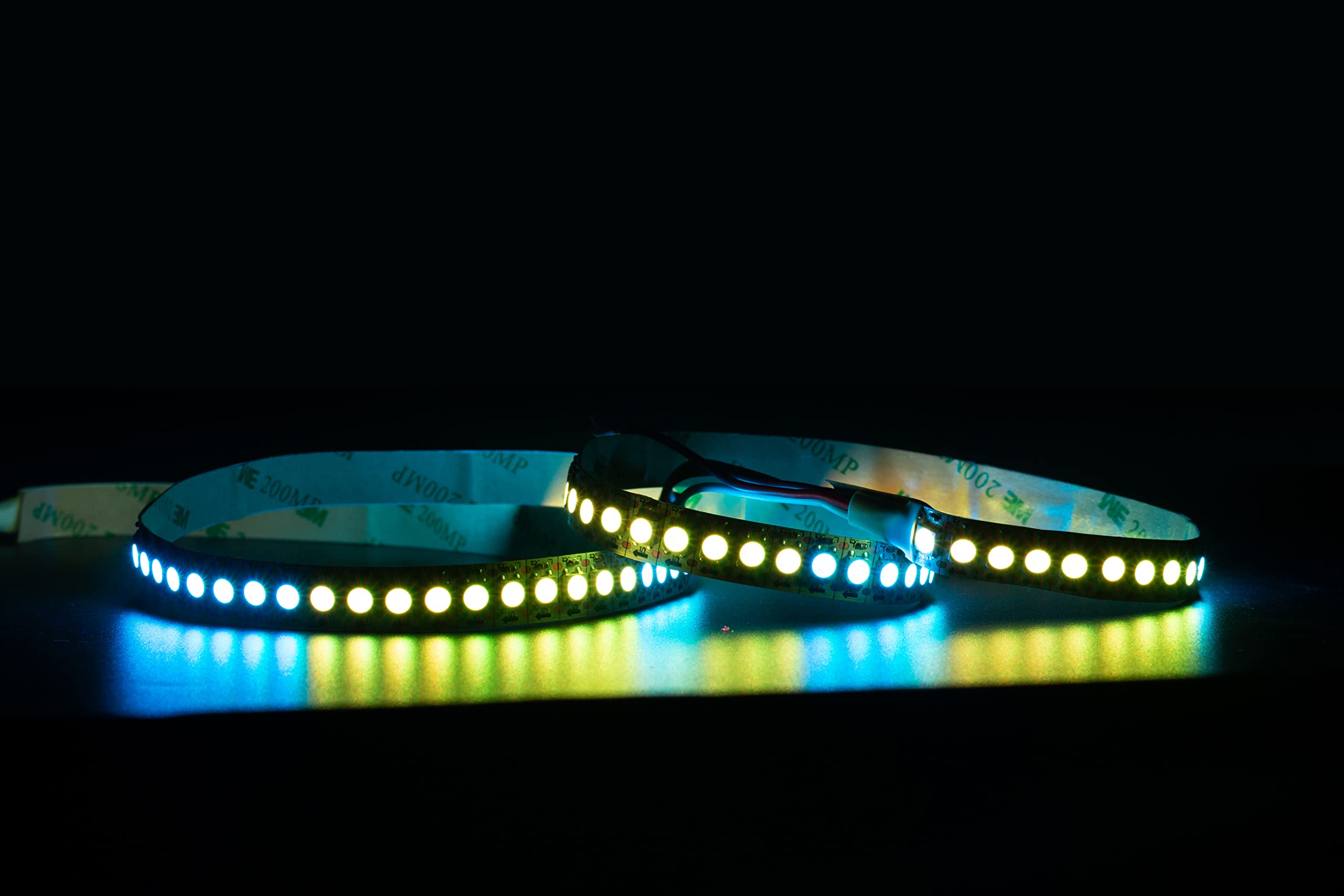 SVFISHKK WS2812B LED Strip SMD 5050 Individual Addressable 144Pixels/m 144Pixels WS2812b IC RGB Strip Full Color LED Strip Non-Waterproof DC5V (3.2FT 144led IP30, White PCB)