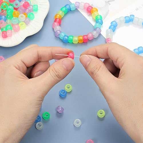 Miniatura 6 de 6 rollos de cuerda elástica de 0.016 in, 0.020 in, 0.024 in, 0.028 in, 0.031 in, 0.039 in, cuerda elástica de cristal transparente para pulseras,