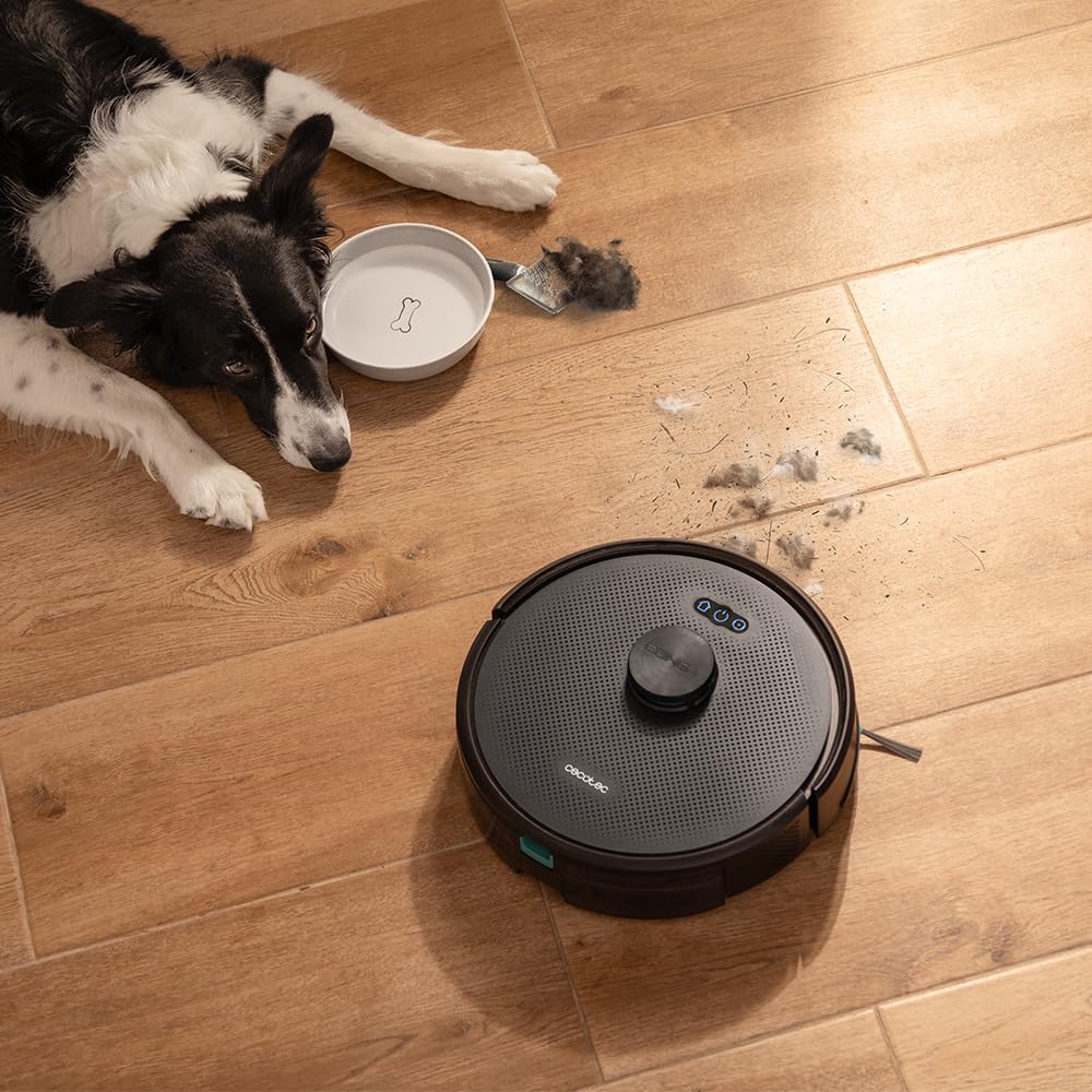 Cecotec Robot Aspirapolvere Conga M70 Genesis. Navigazione Laser, Motore Ungravity con 20000Pa, Aspira, Spazza, Lava e Passa la Mopa, Spazzola Silicone, Doppio Serbatoio, App 3.0, Copre fino a 180m²
