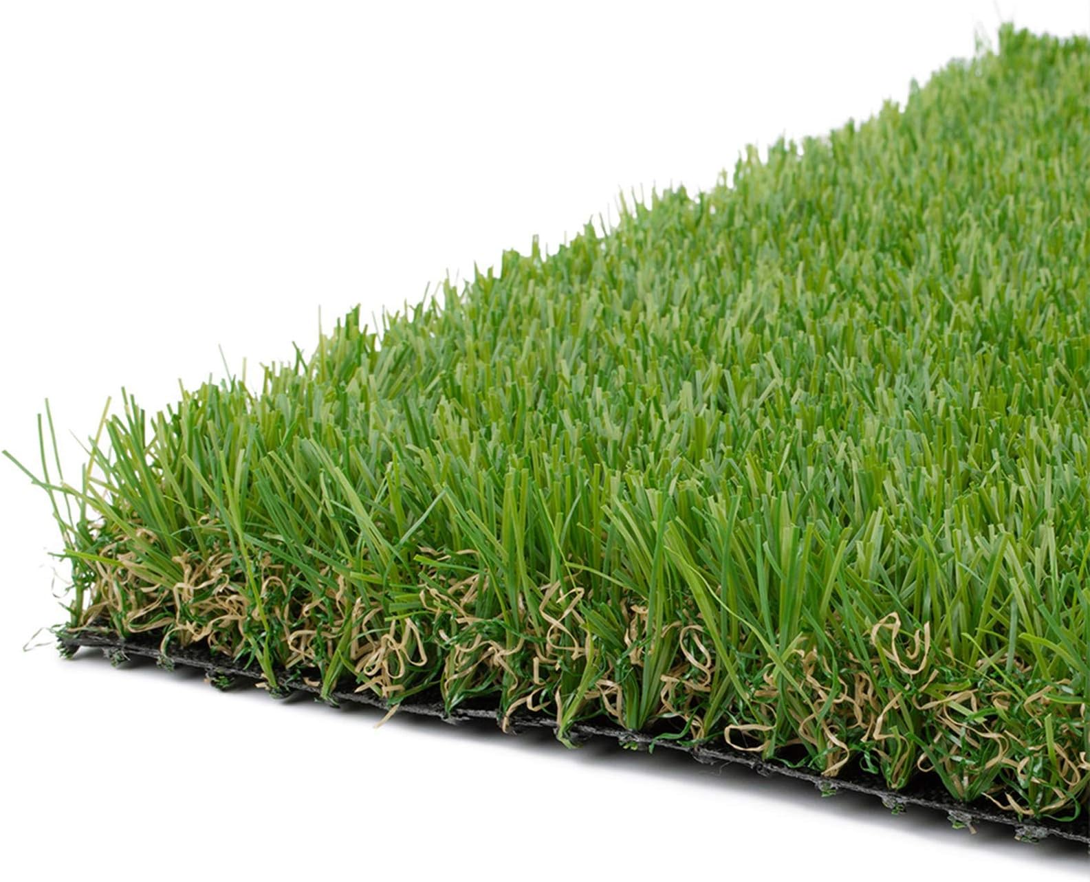 Goasis Lawn GL Premium 35mm Pile Height Artificial Grass, Realistic and Thick Fake Faux Grass Mat, Outdoor Garden Dogs Pet Synthetic Grass, Carpet Doormat Rubber Backed with Drainage Holes