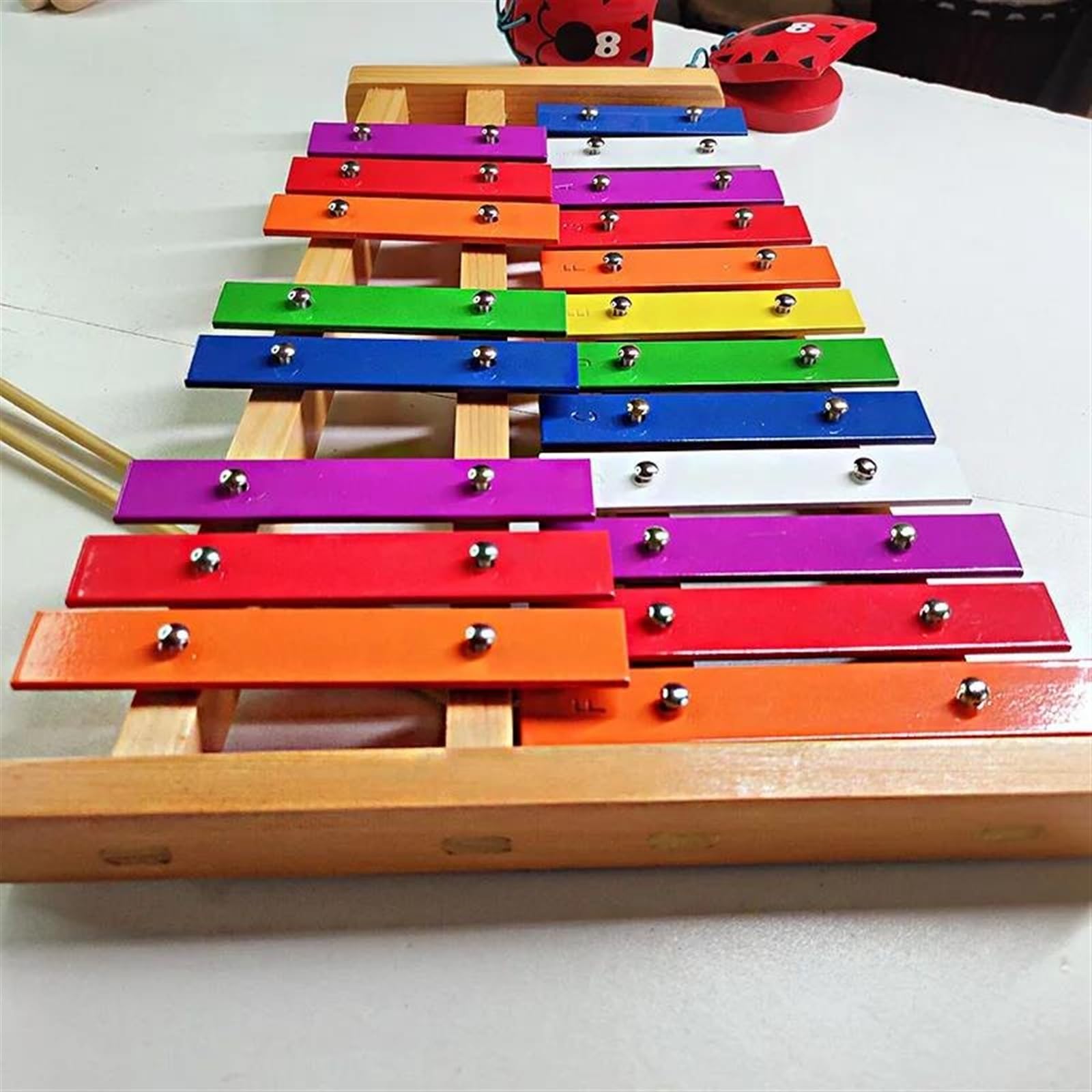 Xylophone Base En Bois De Xylophone Et Pièces En Aluminium Instrument Débutant 20 Tons