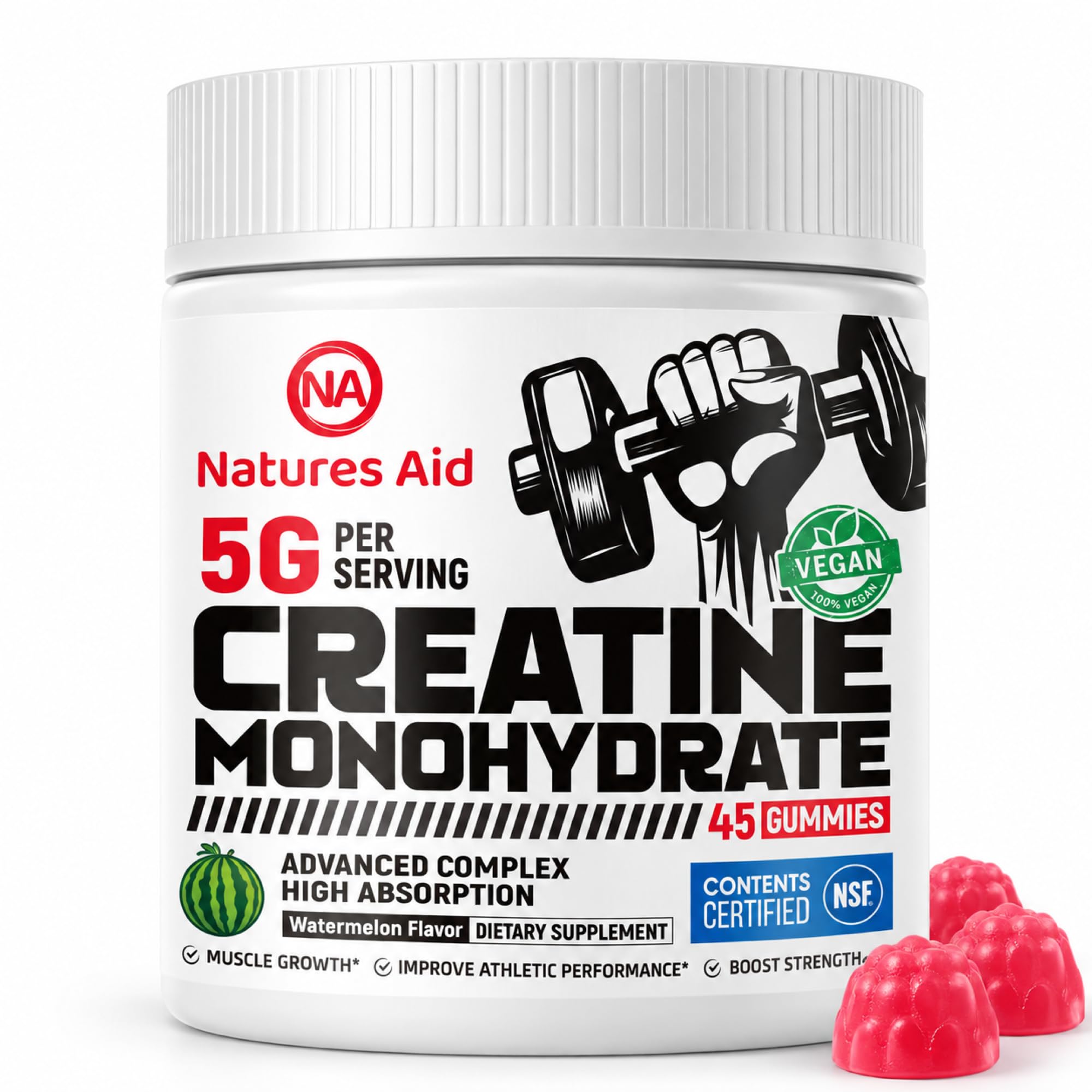 Creatine Monohydrate Gummies, NSF Certified Creatine Gummy, 5g Dose for Men & Women to Support Muscle, Strength, Recovery, Cognitive Health & Memory, Blueberry Flavor — Amazon image 12
