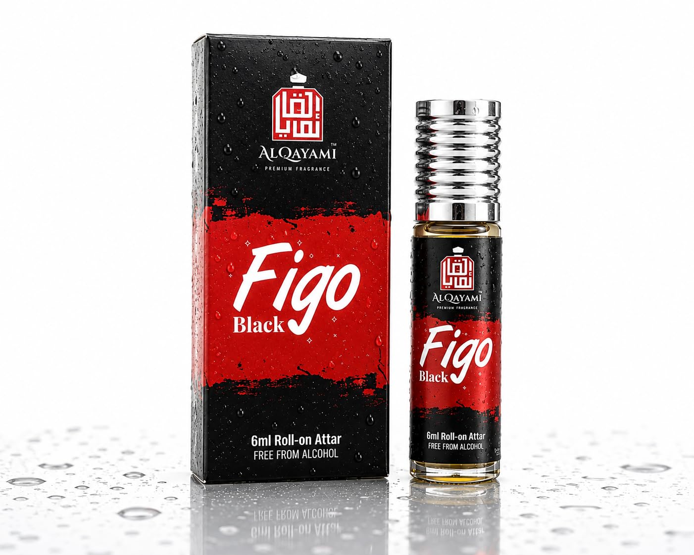 Figo Black Roll On Attar 6ml | Long Lasting Alcohol Free | Roll on Arabian fragrance unsex perfume-image-0