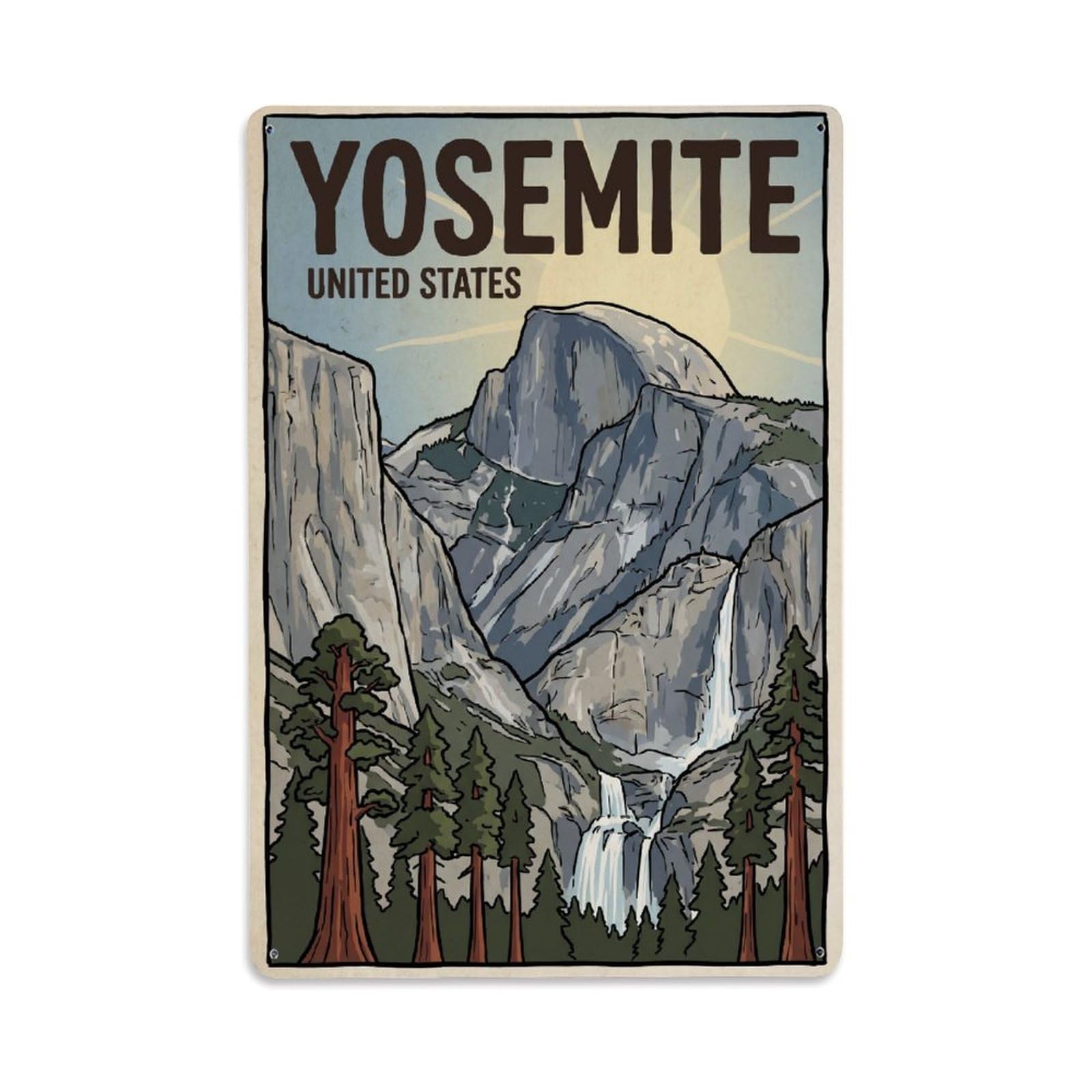 Travel USA Yosemite Retro Metal Tin Sign