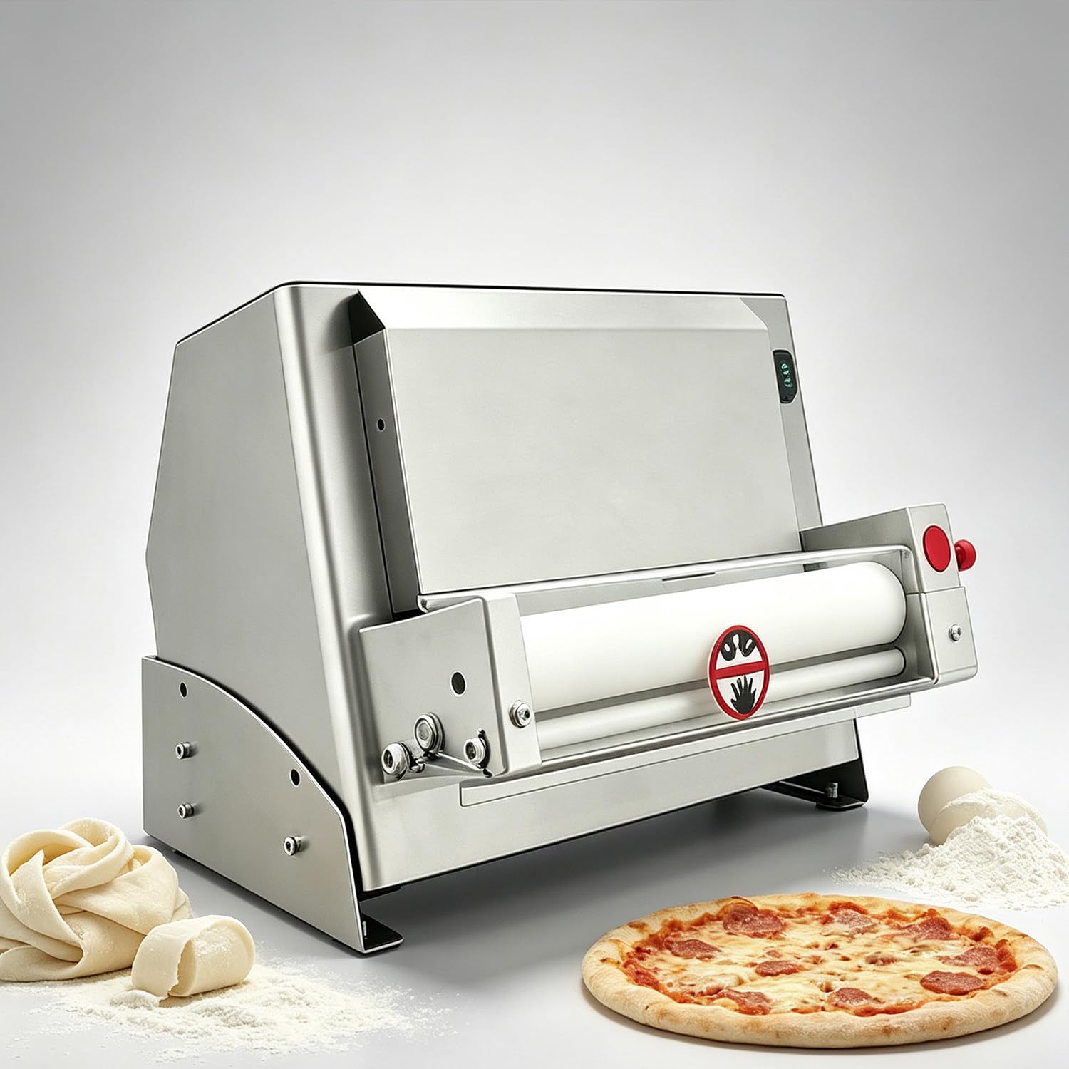 Automatische Pizzateigpresse, elektrische Pizzateigausrollmaschine