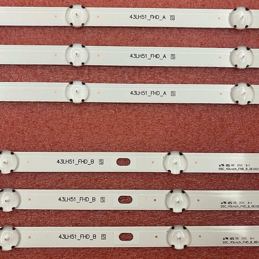 Piezas de Repuesto de TV- 6pcs DIRIGIÓ abarrotar LG 43LH513V 43LH590V 43LF510V 43LF5100 43LH5100 43LH5700 43LH570A 43LH520V 43LH513V 43LJ515V 43LH510V 43LH570V