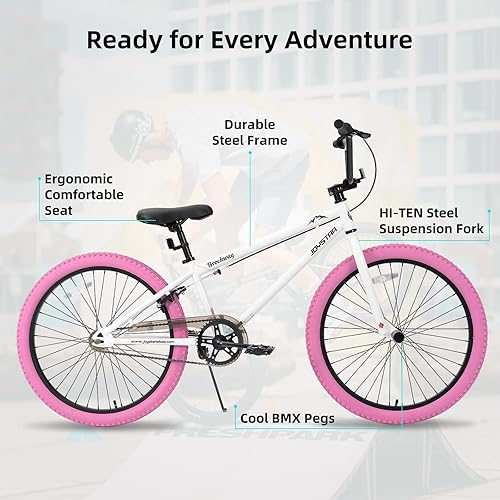 Miniatura 2 de JOYSTAR Brockway Freestyle - Bicicletas BMX para niños de 20 pulgadas y 24 pulgadas, bicicletas para niños de 6 a 14 años y ciclistas de nivel