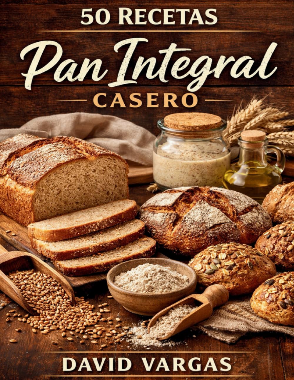 50 Recetas de Pan Integral Casero: Guía práctica para hornear en casa sin complicaciones