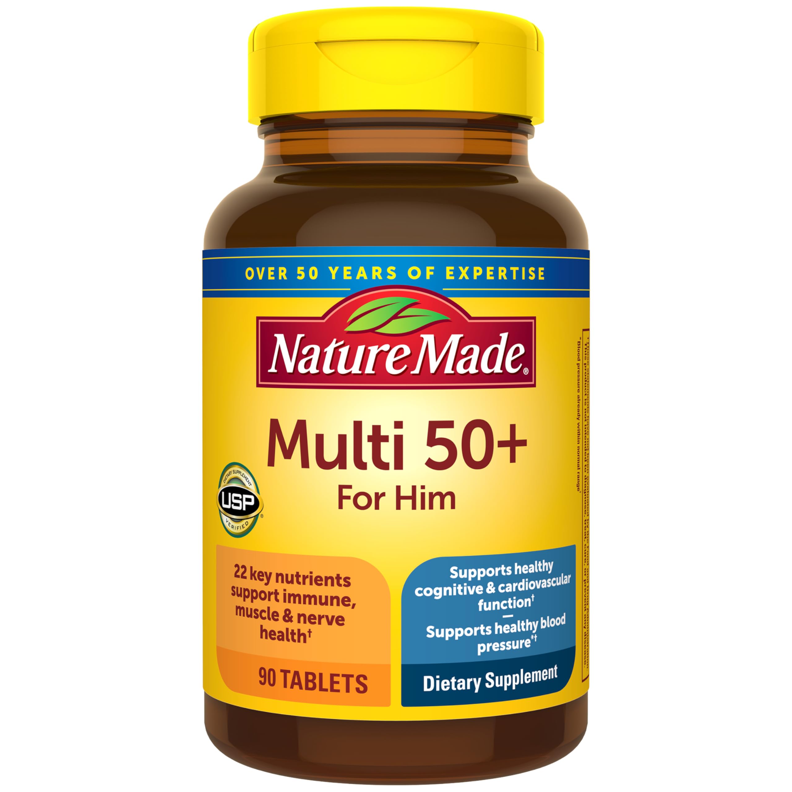 Nature Made Multivitamin For Him 50+, Mens Multivitamins for Daily Nutritiona...