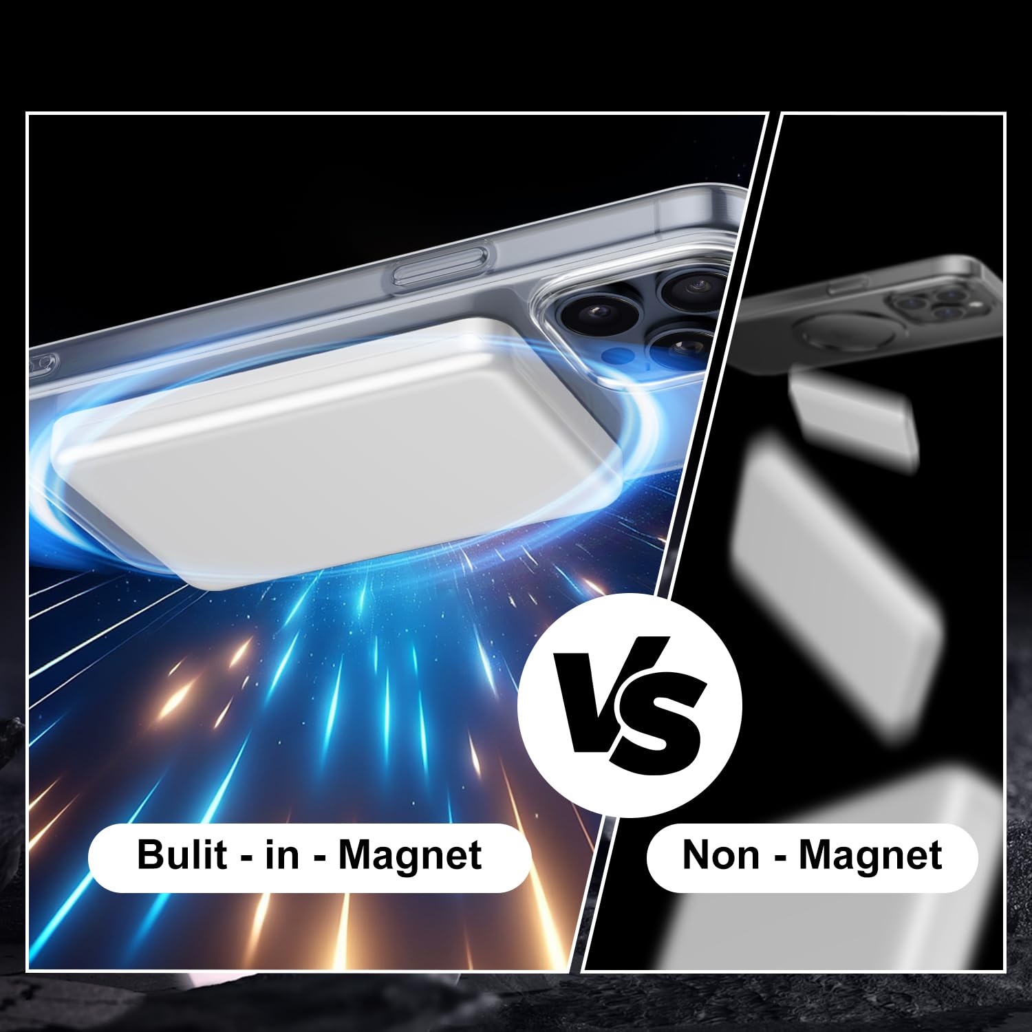 Adhesivo magnético para soporte de teléfono Magsafe, paquete de 2, imán integrado mejorado para soporte de teléfono, carga inalámbrica, funda de teléfono, soporte de coche, kit adaptador MagSafe de