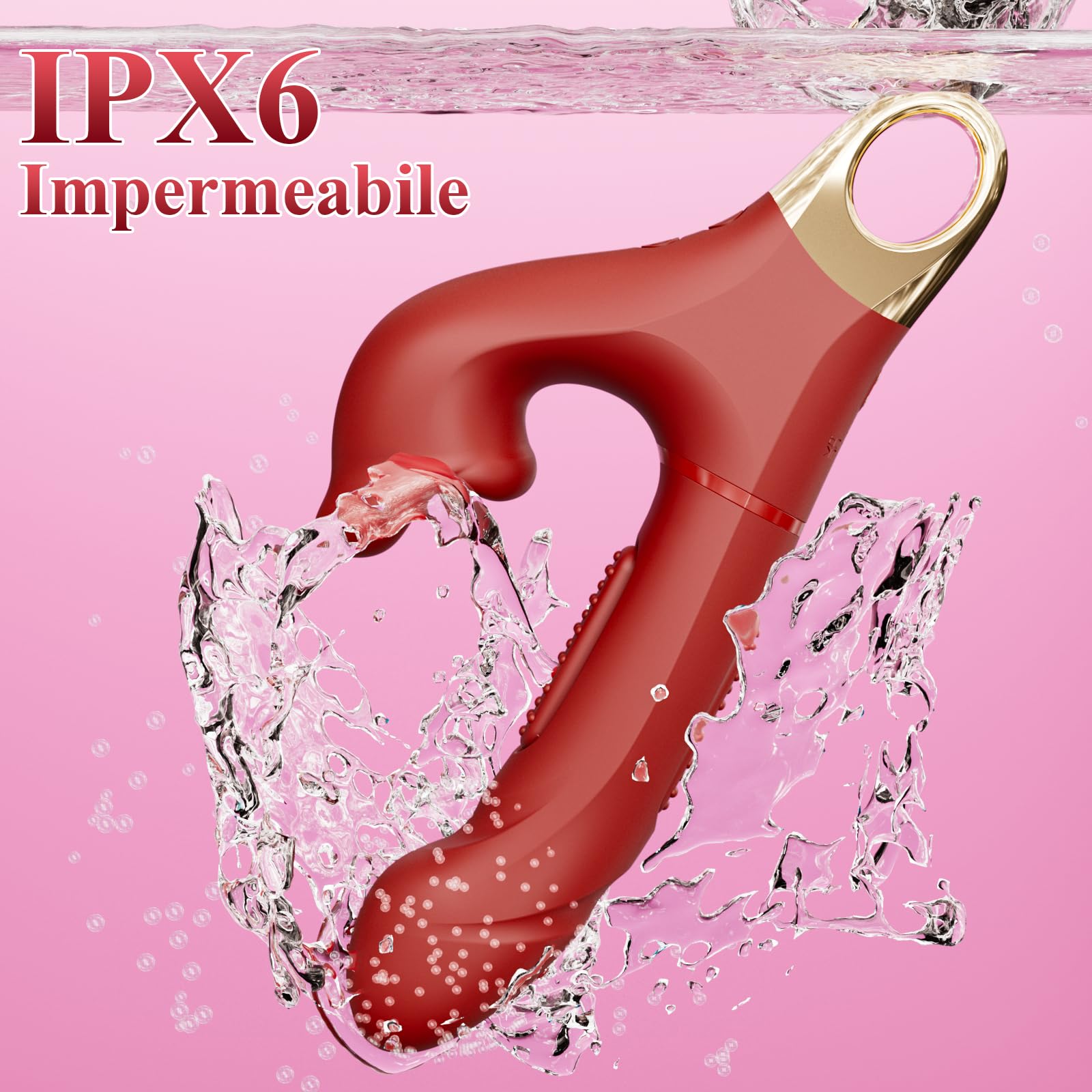 Vibratoreper Donna Professionale Sex Toys Coppia - Dildo Vibratore Clitoride e Punto G Sexytoysys Donna con Forti Modalità di Schiaffi, Morsi e Vibrazioni, Vibratori Rabbit Toys Sessuali per Donne