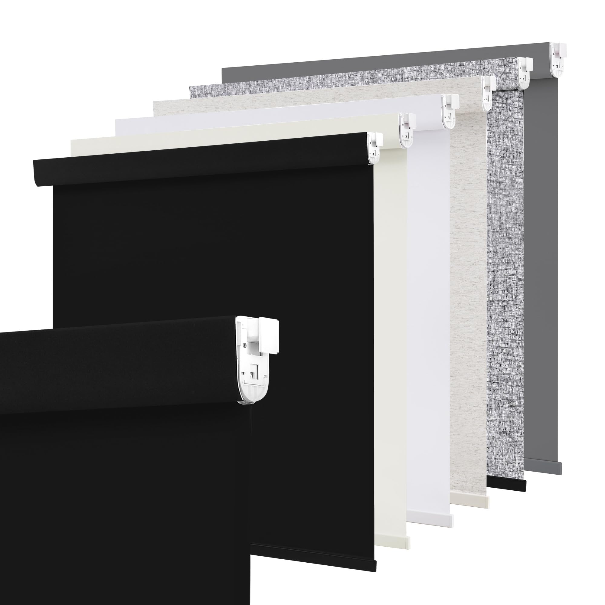 SUNOFF Cordless Blackout Roller Shades for Windows,Custom Size,Black