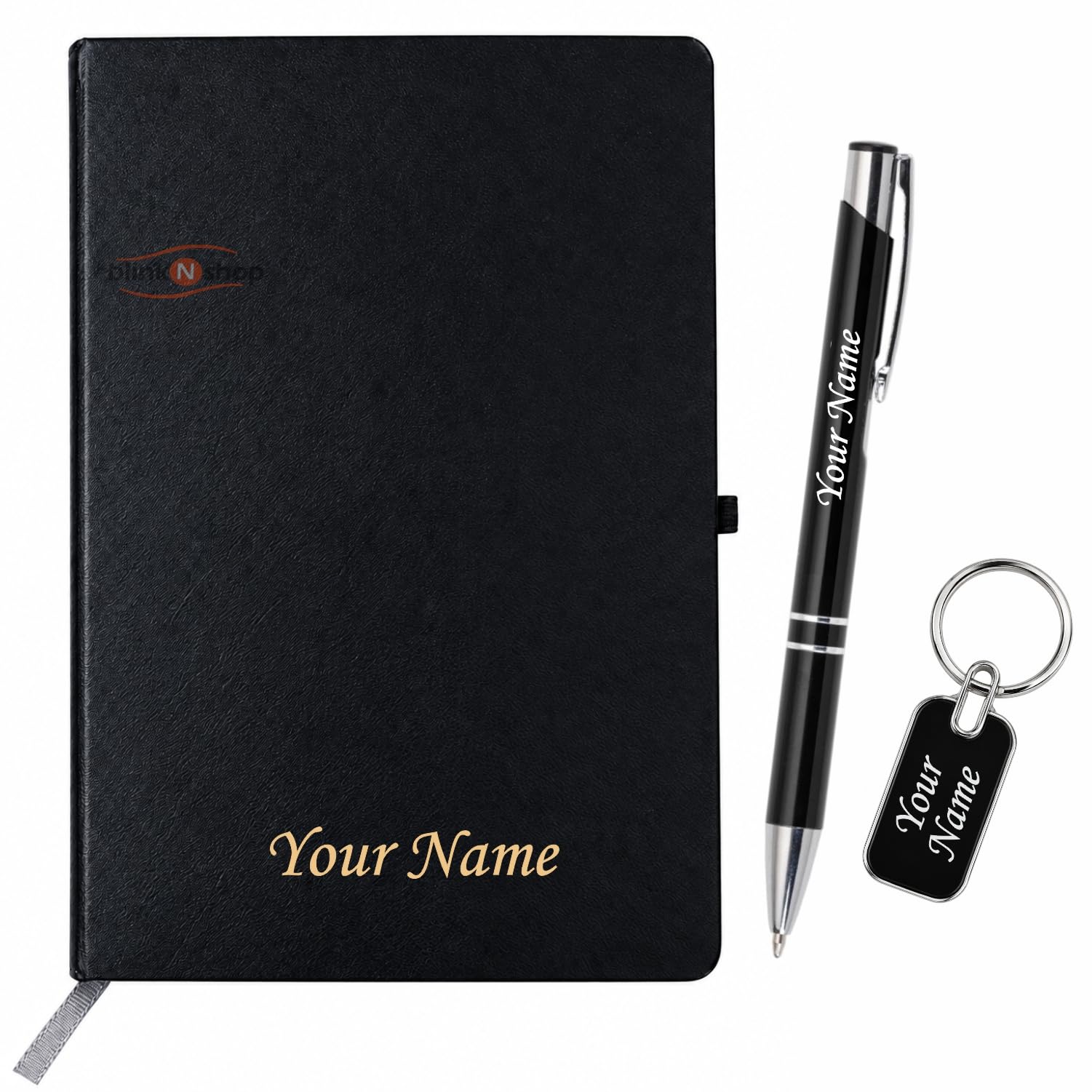 Personalized Diary Set with Pen & Keychain -1 Personalized Diary Set with Pen & Keychain -1