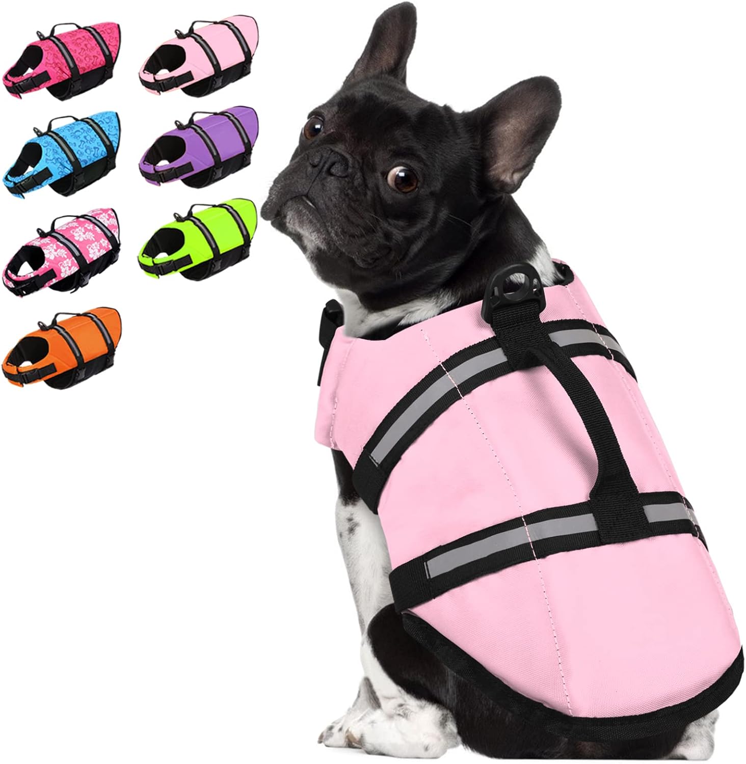 SUNFURA Ripstop Dog Life Jacket, Dog Flotation Life Vests