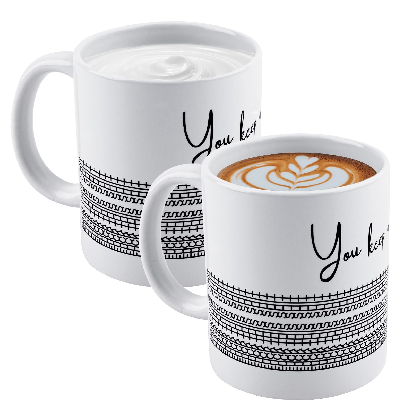 Funny Mugs for Women Coffee Mugs 11oz Funny Ceramic Cup with Handle (2Pcs)