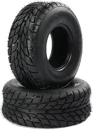 Autoforever Juego de 2 neumáticos ATV UTV de 20 x 7.00-8, neumáticos de barro todo terreno de 20 x 7.00-8, 6 capas, sin cámara, banda de rodadura no