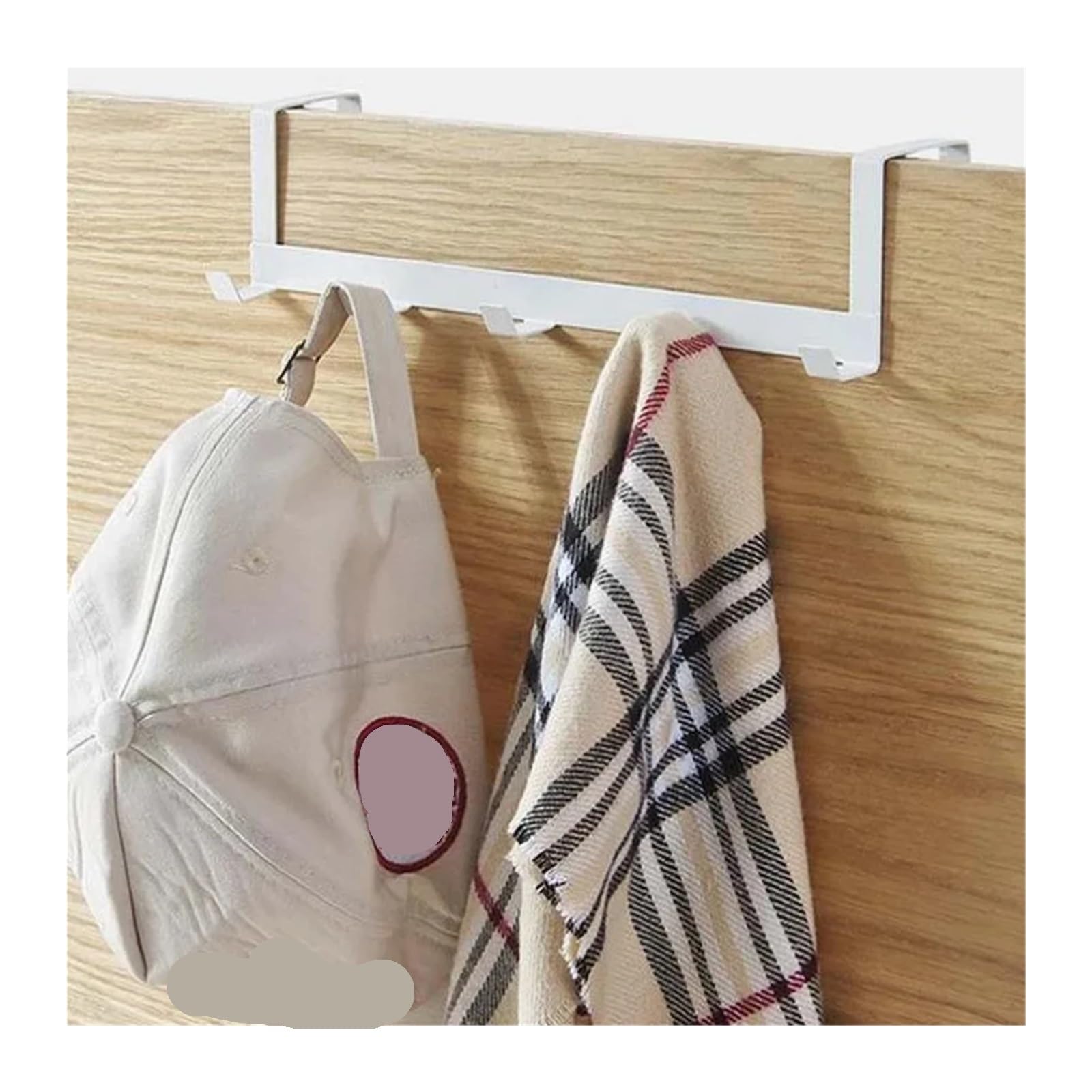YILWPV 2pcs Over The Door 5 Hooks Home Bathroom Organizer Rack Clothes Coat Hat Towel Hanger Organizers Storage Holder(Color 1)