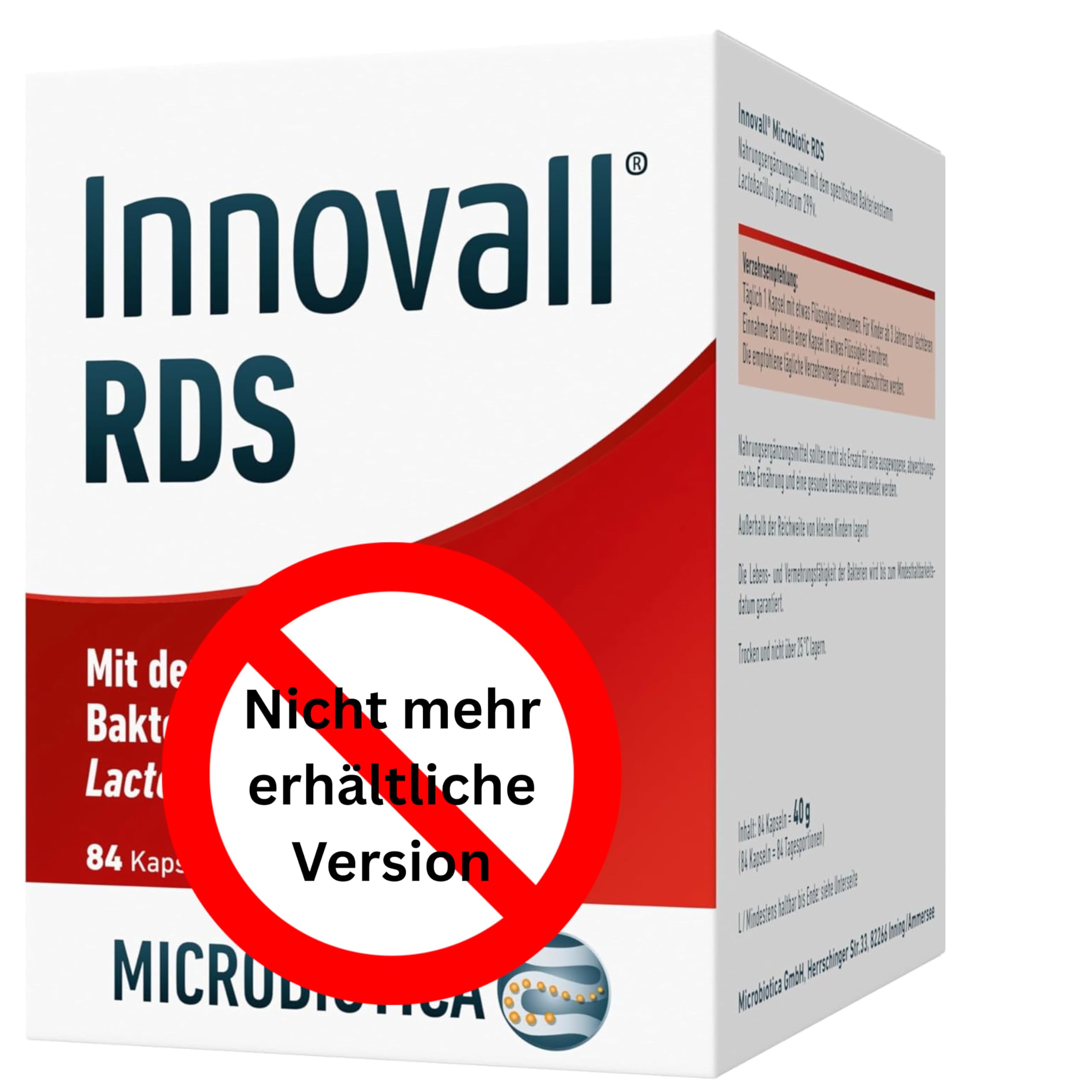 RDS - Nahrungsergänzungsmittel mit dem spezifischen Bakterienstamm Lactobacillus plantarum 299v, 84 Kapseln