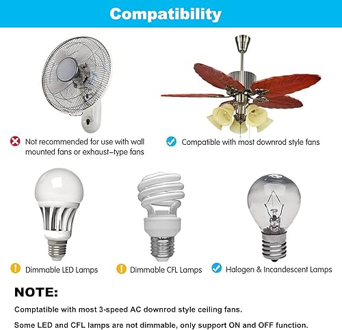 Miniatura 4 de Reemplazo de control remoto para ventilador de techo 35T para Harbor Breeze Reemplazar FAN-53T FAN-11T Fan-HD L3HFAN35T FAN-35T L3HFAN35T1 FAN-35T1,