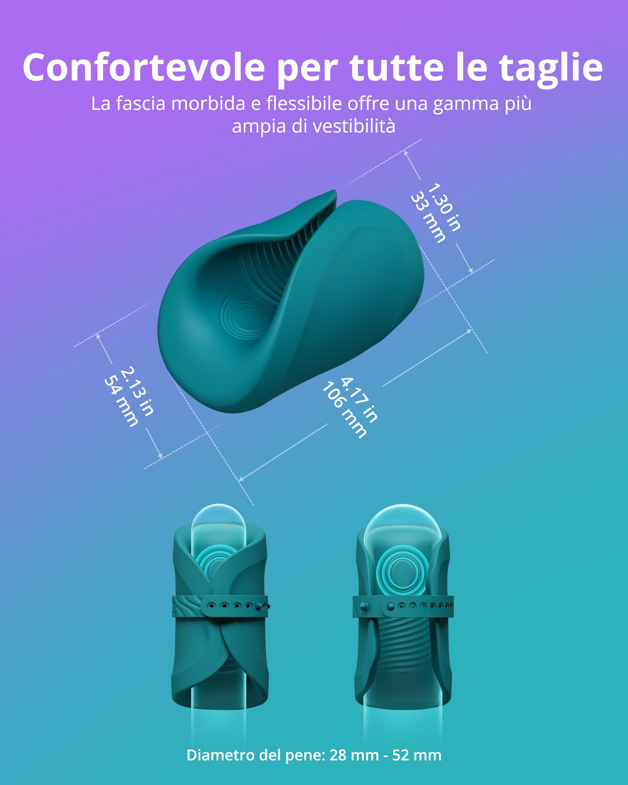LOVENSE Gush 2 Masturbatore Automatico Maschile, Vibratore Maschile del Pene e Oscillazione, App Giocattoli Sessuali Telecomandati per Uomini, Fibbie Flessibili Regolabili per Uomini