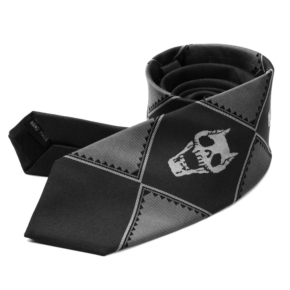 Gamusi Yoshikage Skull Neck Tie Necktie Adventure Tie Cosplay Costume Props, Black, One size