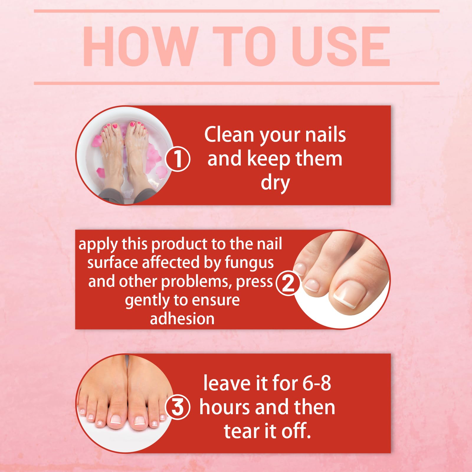 EIHI 42 Pezzi Fungal Nail Patches,Per Trattamento Fungine delle Unghie,Riparazione delle Unghie dei Piedi, Trattamento Antifungino per Unghie,Delicato e Idratante,Unisex（B）