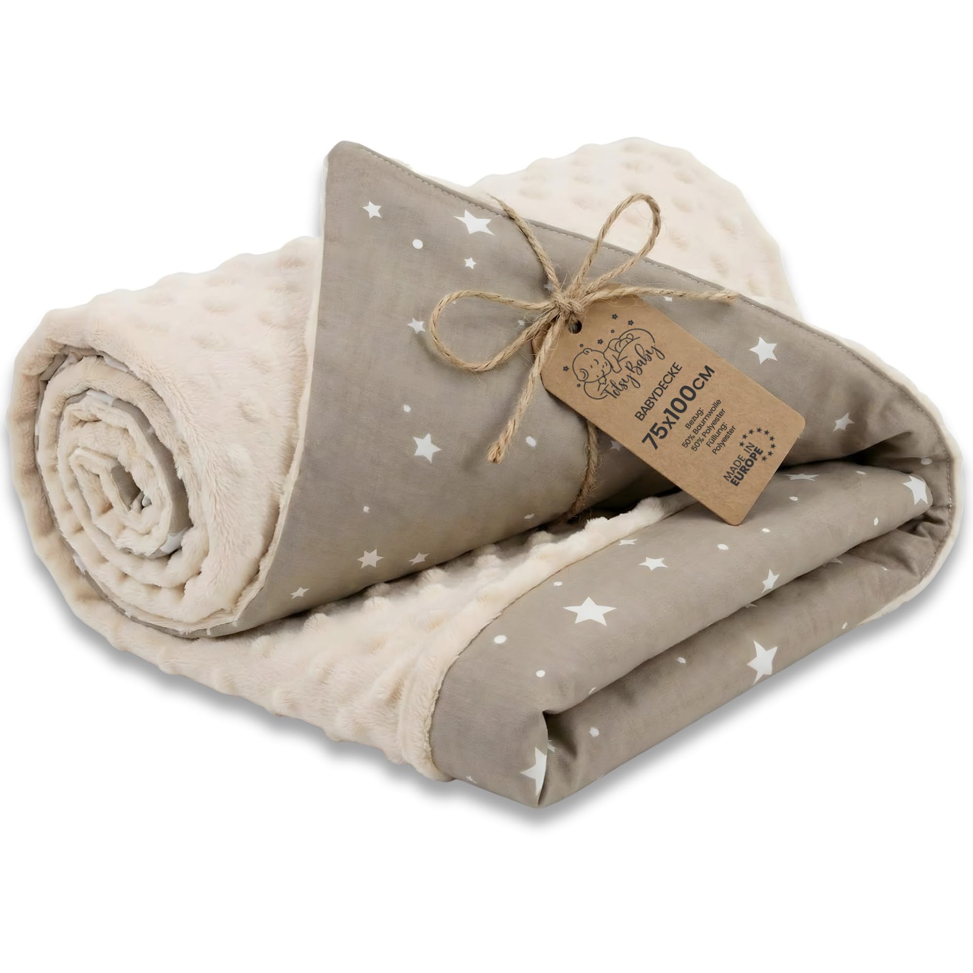 Baby blanket cuddle blanket All-season plush fabric 75x100 cm