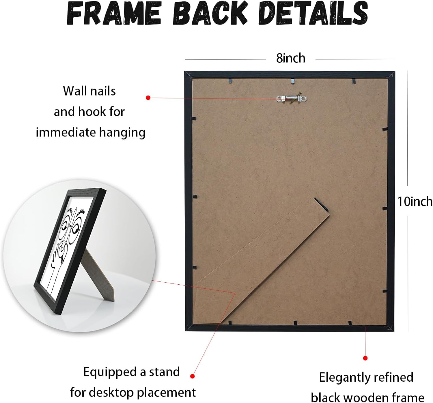 Funny Bathroom Wall Art Decor - Black and White Bad Smell Humorous Canvas Art Funny Guest Toilet Pictures Print Painting Framed Artwork Modern Minimalistic Bathroom Signs 8x10 Inch - Image 3