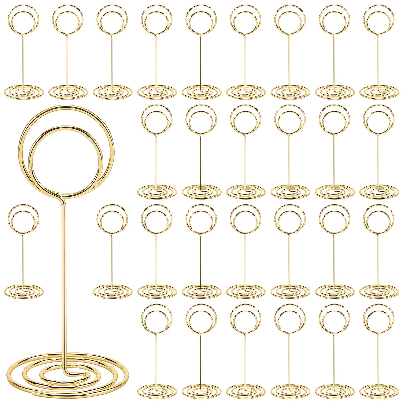 TAICHEUT 30PCS Table Number Holders, 8.5cm Place Card Display Photo Stands for Wedding Party Graduation Reception Restaurant Home Centerpiece Decor