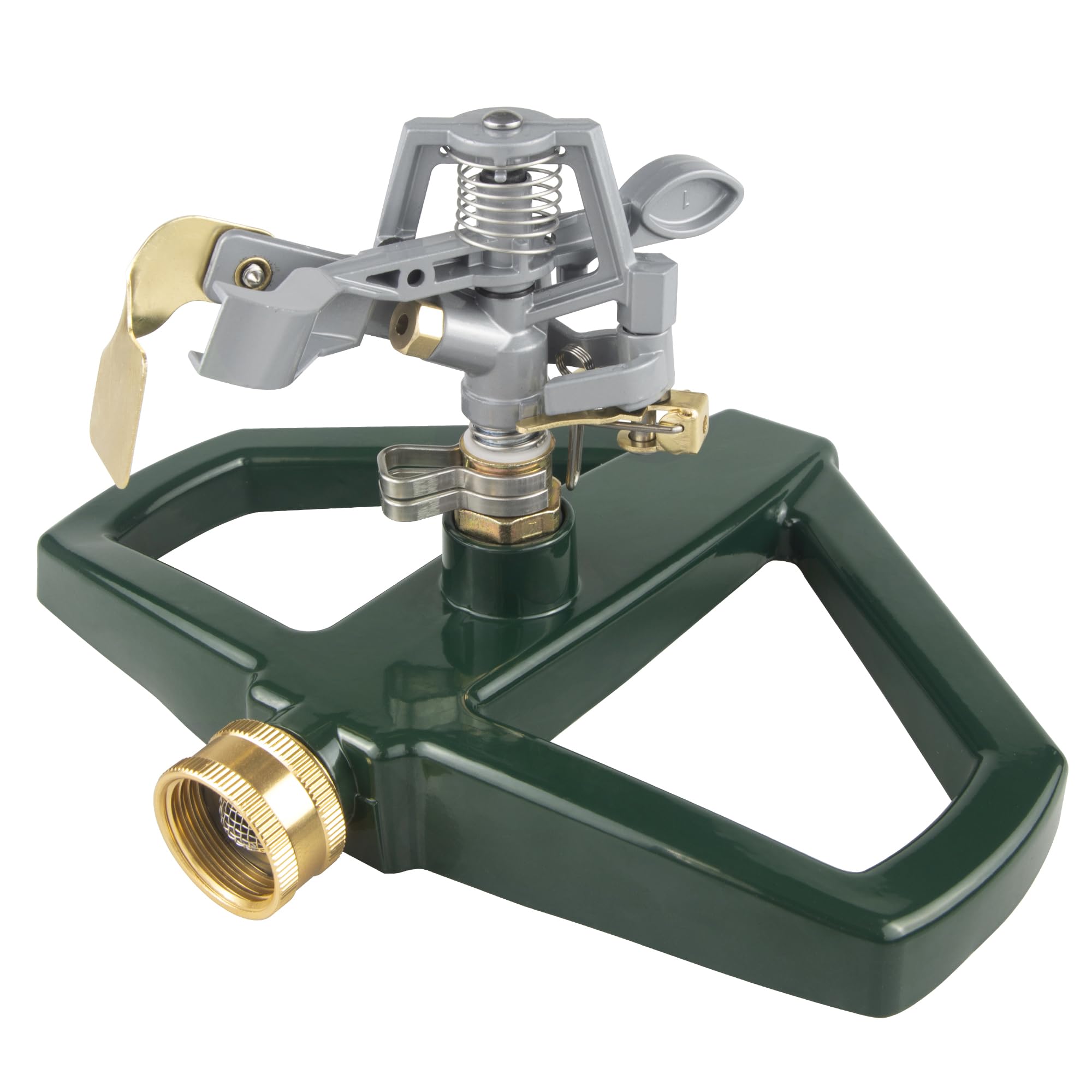 Photo 1 of Sprinklers for Yard with Metal Base, Heavy Duty Sprinklers 360 Degree Rotating, Adjustable Zinc Alloy Sprinkler for Yard, Garden, Lawn and Large Areas