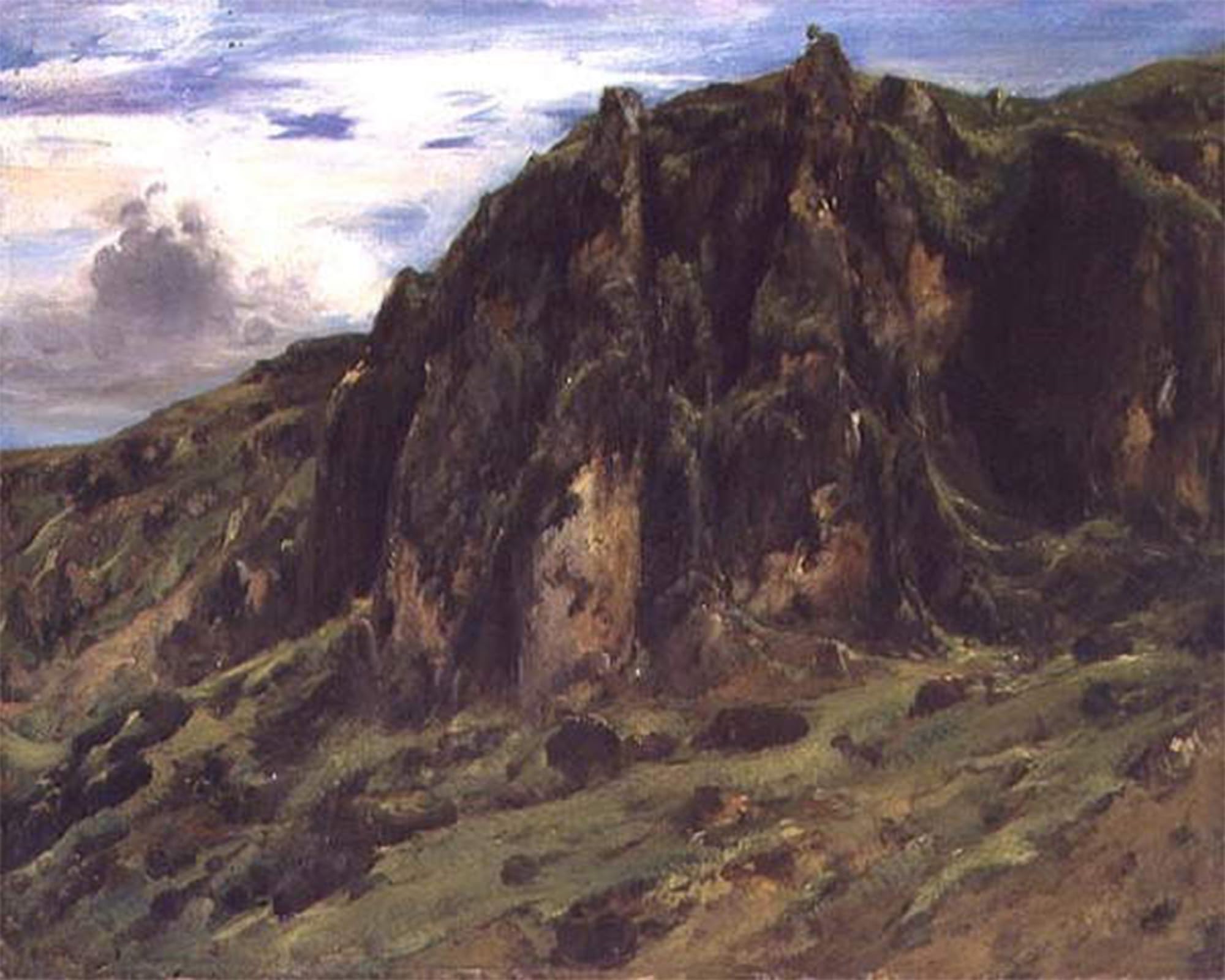 ARTXLXXBN Famous Prints Artwork Pictures Poster Painting Art Landscape in the Auvergne by Pierre Etienne Theodore Rousseau Artwork Landscape Pictures for Home Decor 60x90cm
