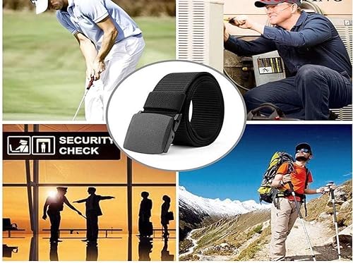 Miniatura 9 de Fierce Cinturón de nailon militar, cinturón táctico, cinturones de aparejos para hombres y mujeres, 1.5 pulgadas, sin agujeros, cinturón táctico