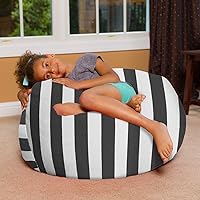 Vista 6 de Posh Creations - Puff para niños, adolescentes y adultos, incluye funda extraíble y lavable a máquina, tamaño grande de 38 pulgadas, lona con diseño