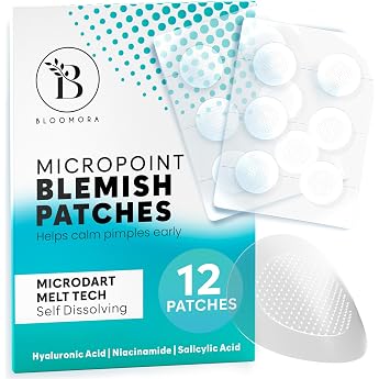Microdart Pimple Patch Pack of 12 with Hyaluronic Acid and Niacinamide