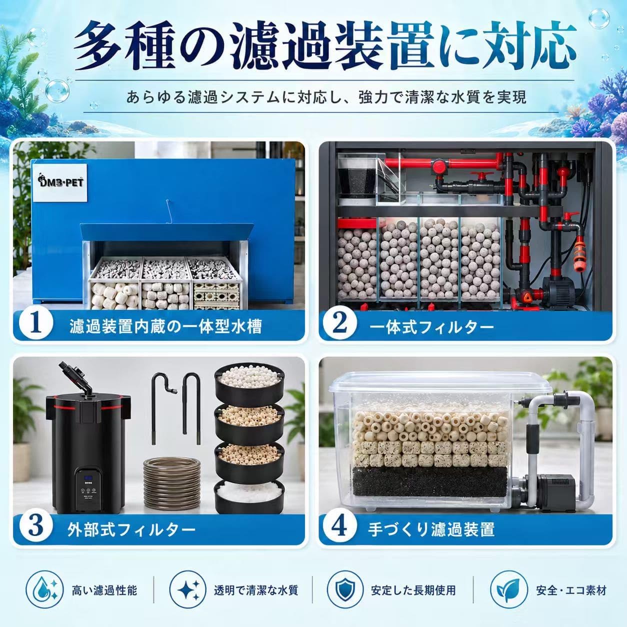 Amazon.co.jp: DMB角棒ろ材 (100+10) 水槽用 観賞魚 濾過材料 水族館