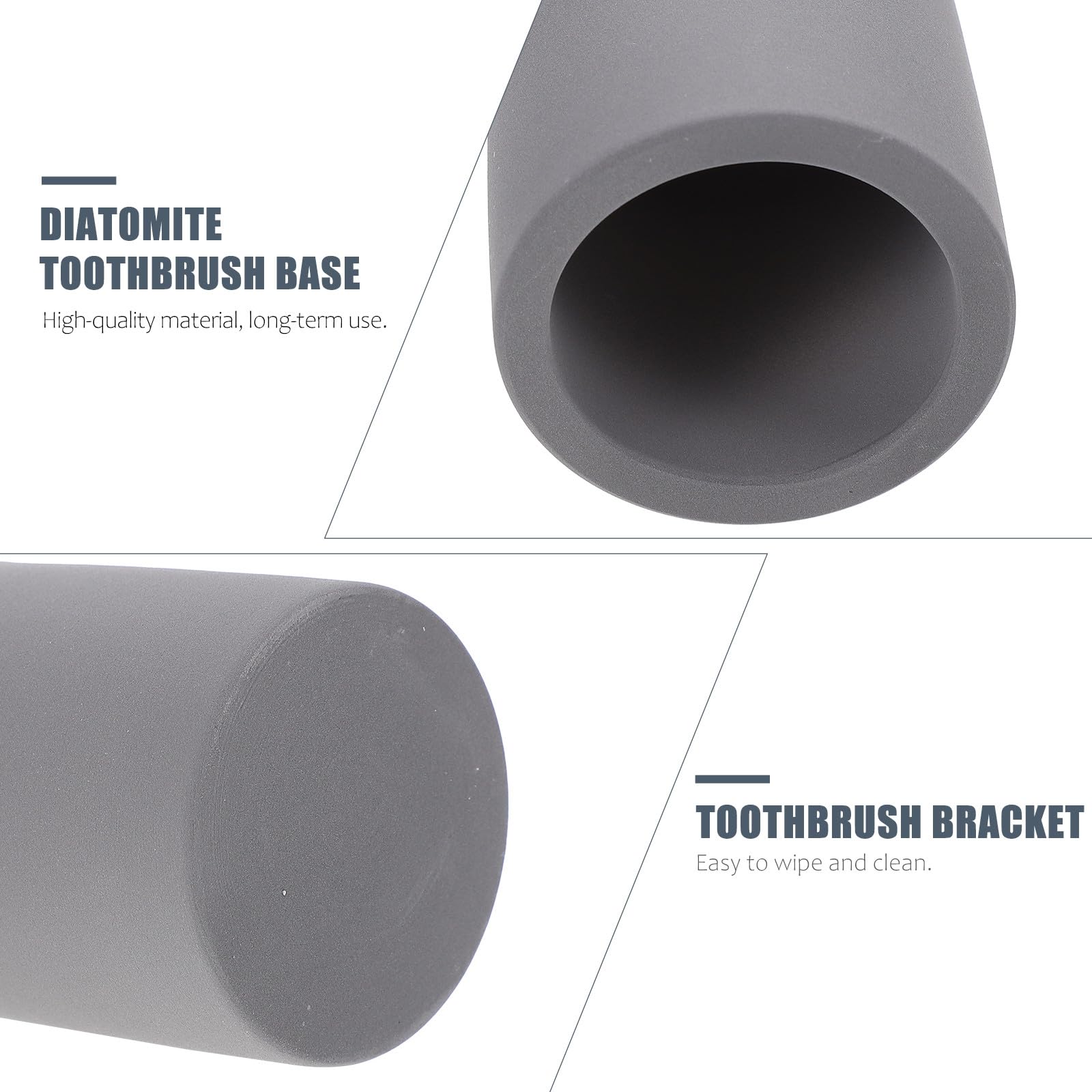 OUNONA 2 Soportes para cepillos de Dientes de diatomita, Vaso para cepillos