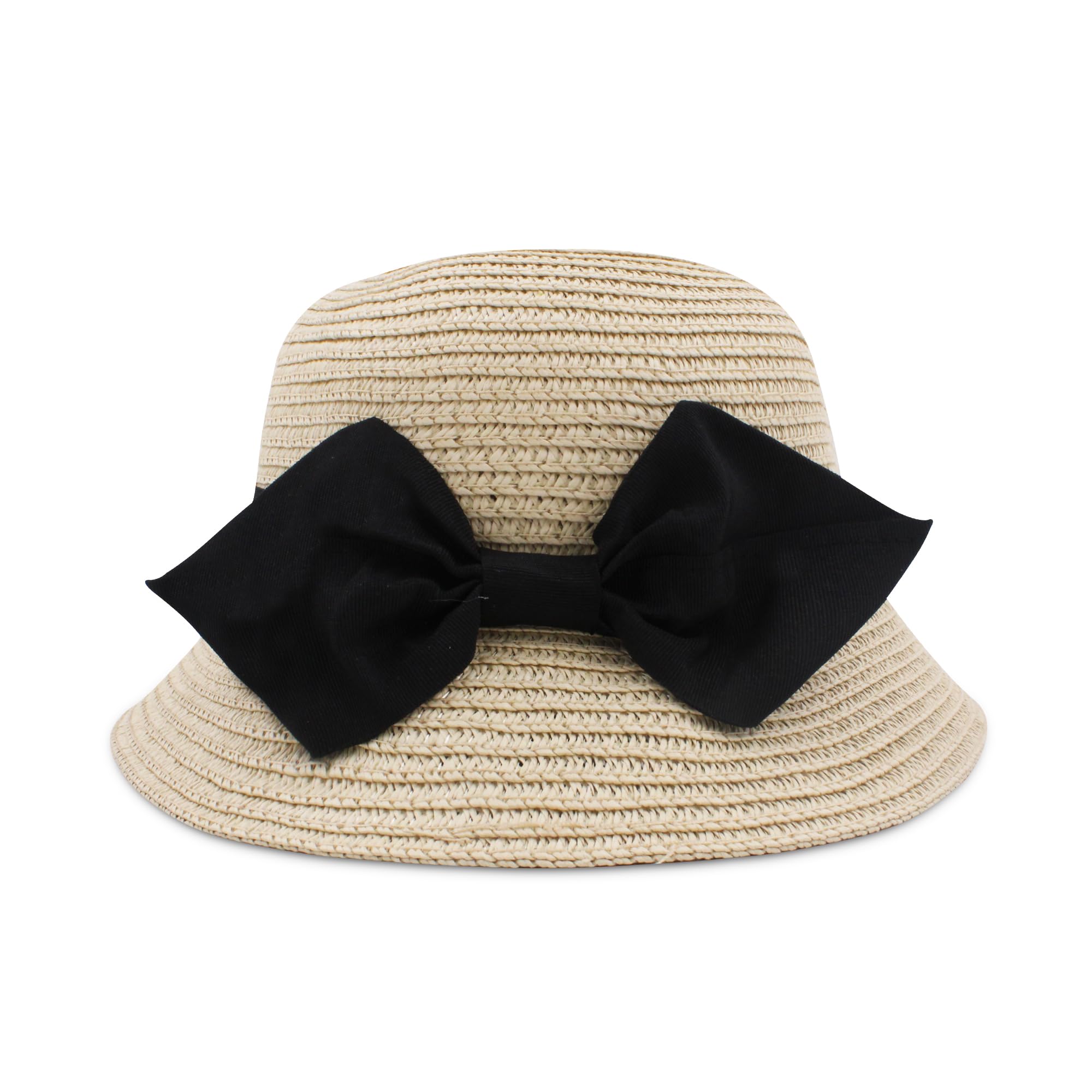 Cute Bow Design Breathable Kids Hat for Girls, Summer Sun Protection (3 to 12 Years)…