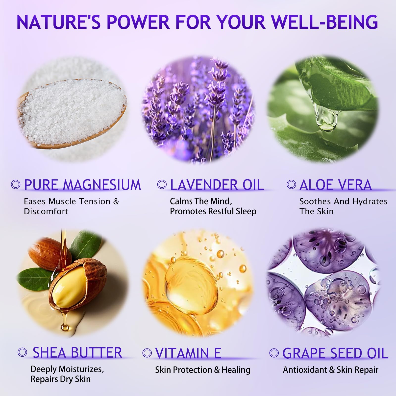 Magnesium Moisturizing Cream for Muscle Relief, Sleep Support and Stress Relief, Fast-Absorbing Formula,Skin Friendly,Lightly Scented(Orchid)