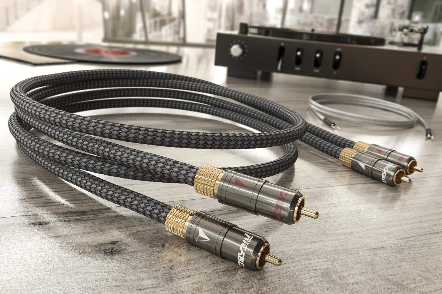 Ricable MT1 MAGNUS 2 x 1 mt - Cavo High-End Audio Stereo RCA per Giradischi