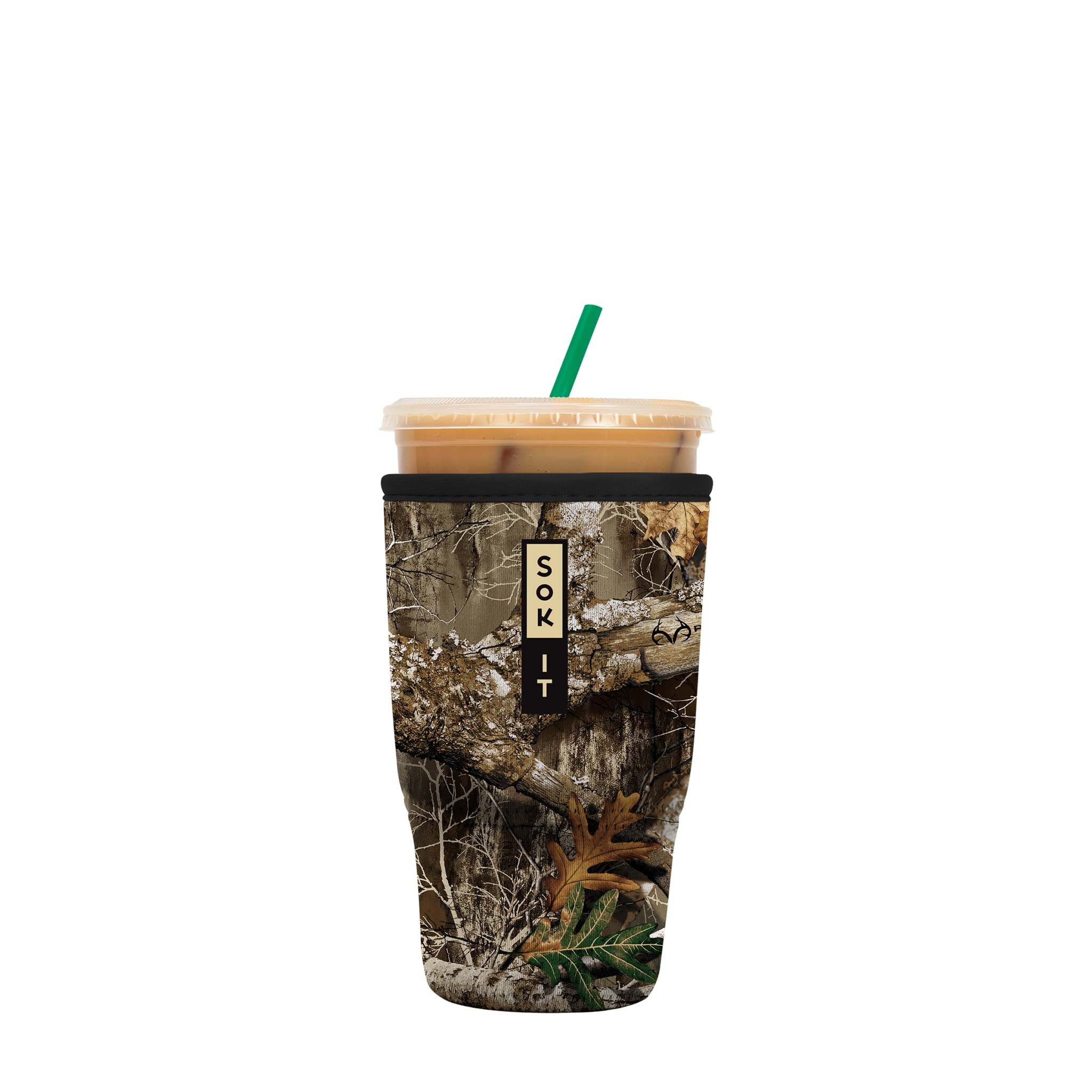 Sok It JavaSok Iced Coffee & Cold Soda Insulated Neoprene Cup Sleeve (RealTree Edge Camouflage, Large: 30-32oz)