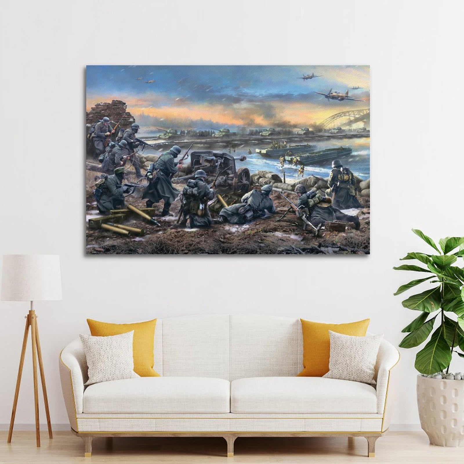 TOILE TABLEAUX guerre bataille militaire 30 x 45 cm EUR 19,99 - FR