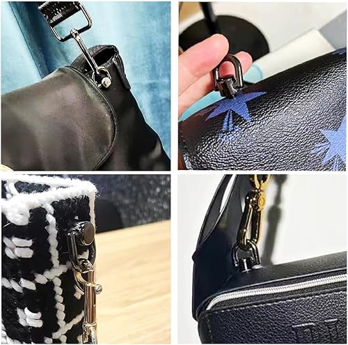 Miniatura 3 de Anillos en D para accesorios de correa de bolso, 4 remaches de metal en D para artesanía de bolso, bolso giratorio de 360 grados para hacer bolsas,