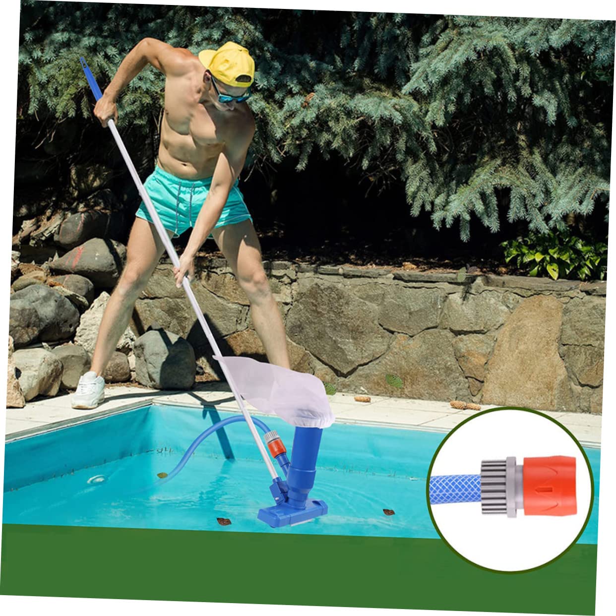 Toddmomy 1 Juego Kit De Limpieza De Piscina Limpiador De Piscinas Aspiradora De Piscina Red De Cuchara De Piscina Herramienta De Limpieza De Piscinas El Plastico Limpio Accesorios