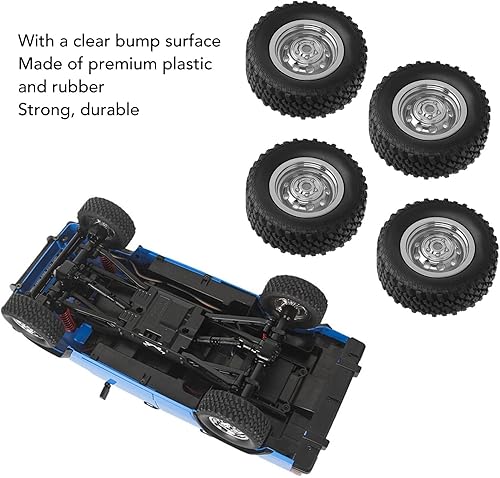 Miniatura 4 de VGEBY 4 neumáticos de rueda de automóvil a control remoto, repuesto de neumáticos de automóvil de juguete a control remoto, actualizaciones de