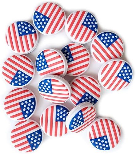 Miniatura 4 de Amosfun Raqueta de tenis Vibración Silicona Bandera Americana Raqueta de Tenis Amortiguadores de Cuerdas de Raqueta de Tenis Amortiguadores para
