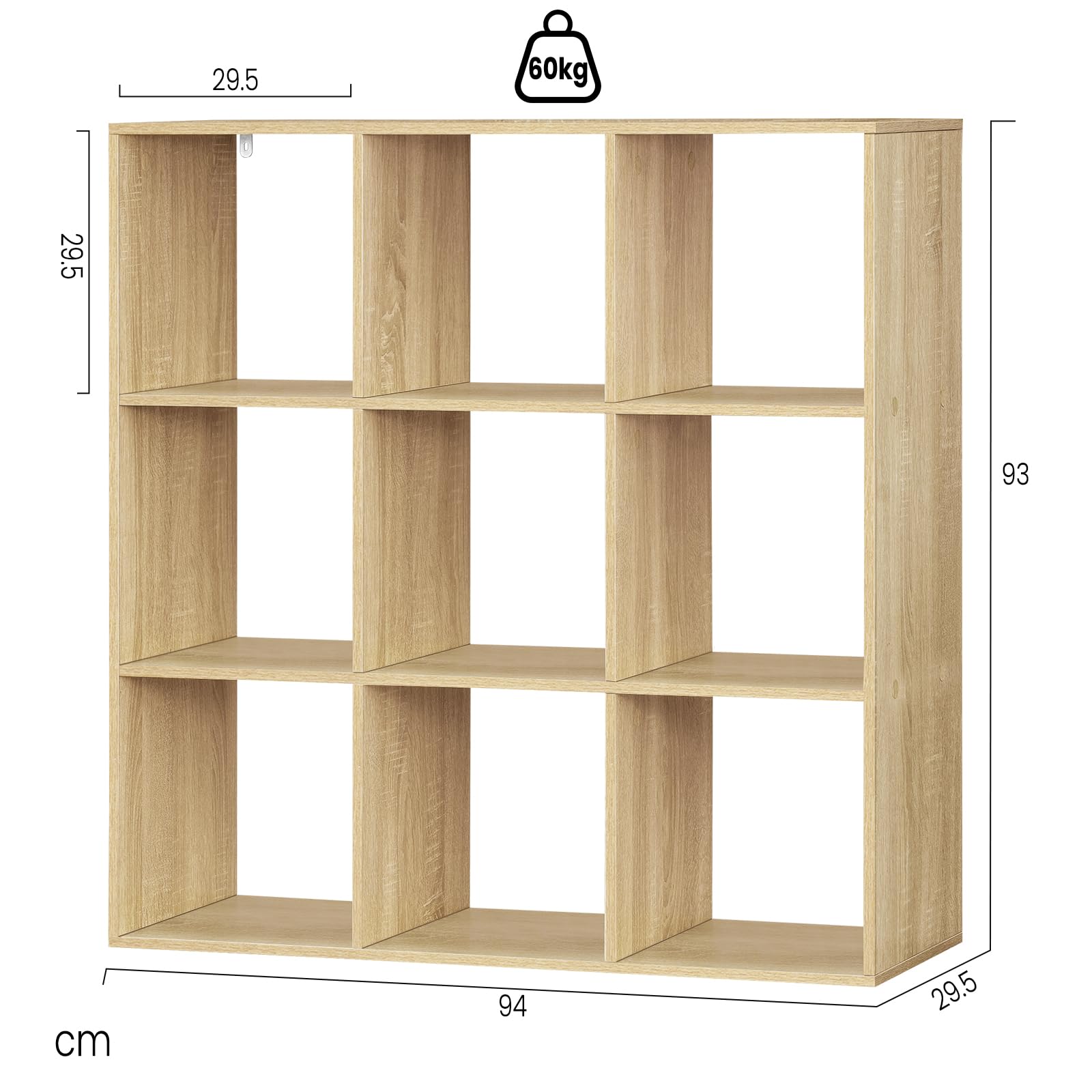 WOLTU Bibliothèque avec 9 Compartiments, Étagère Cubique, Cloison à WOLTU Bibliothèque avec 9 Compartiments, Étagère Cubique, Cloison à