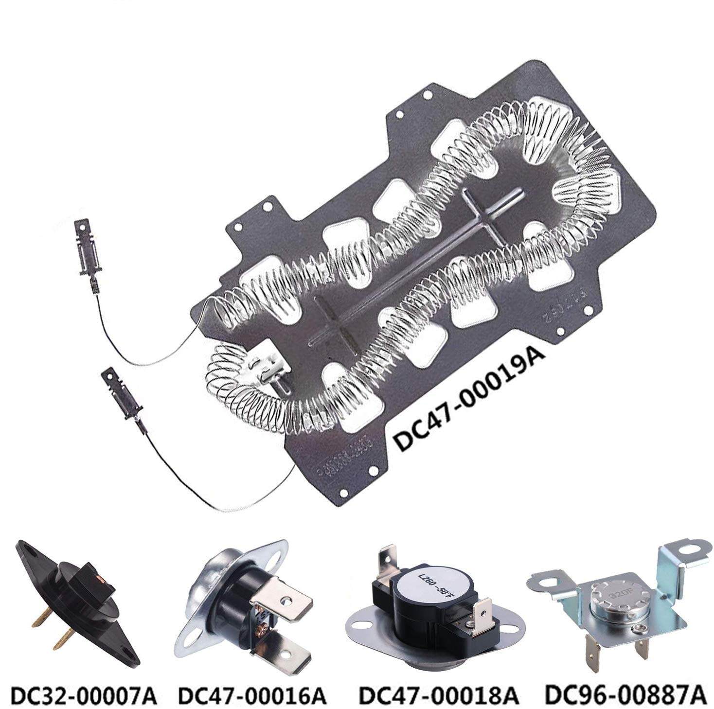 Buy Dryer Heating Element DC4700019A for Samsung, Thermal Fuse (DC96