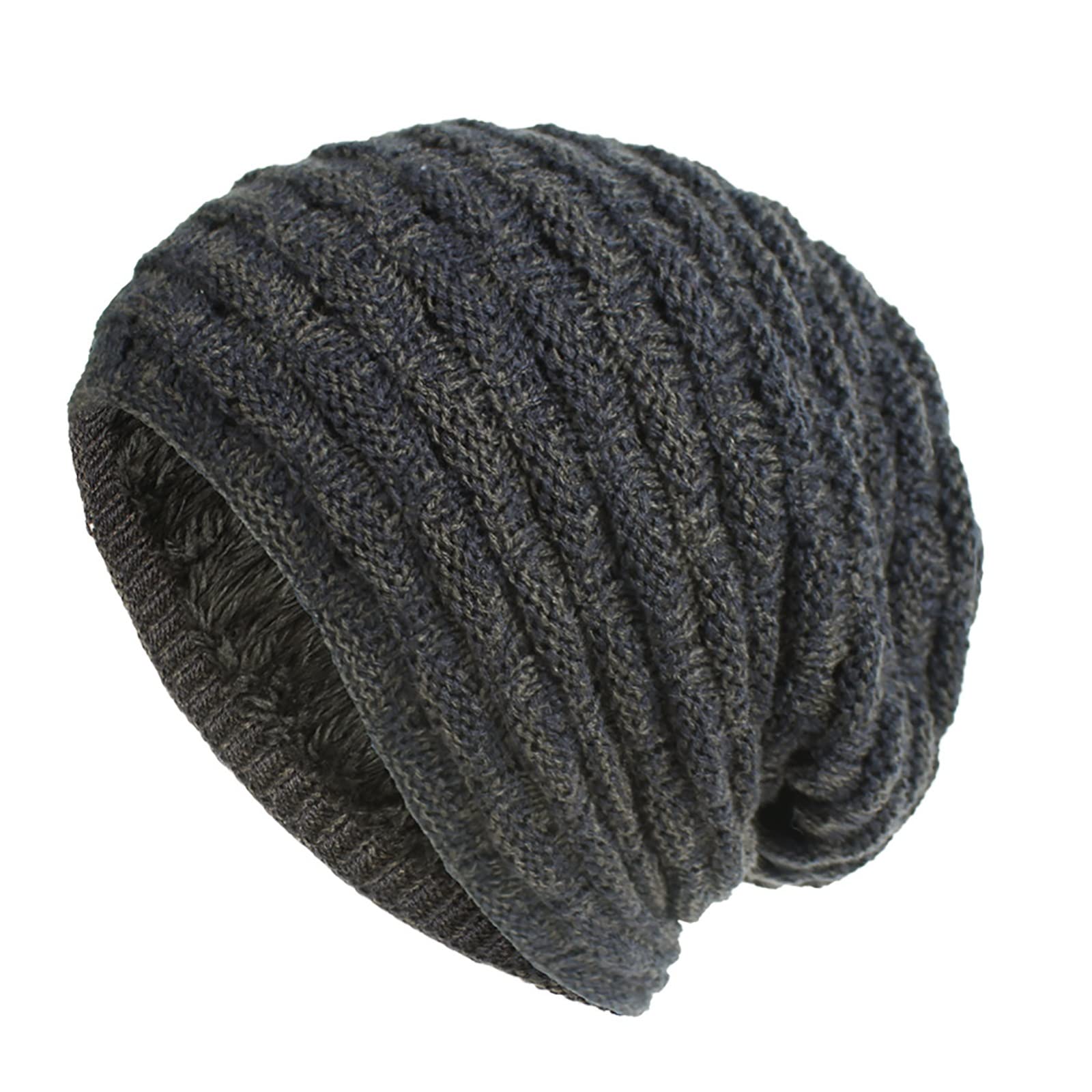 Bonnet d'hiver extensible chaud slouch beanie unisexe pour femme et homme