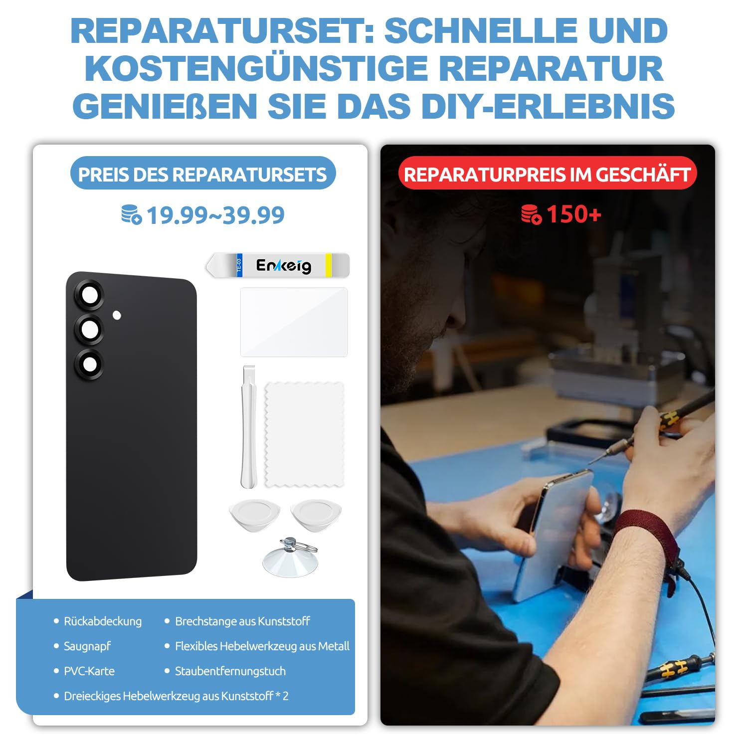 Backcover Glas für Samsung Galaxy S25 S931, Hellblau
