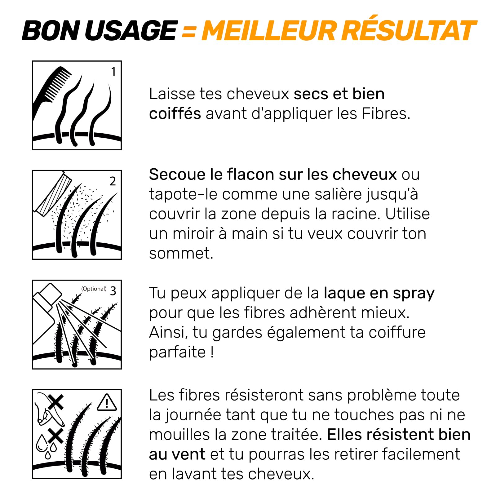 Maxter FIBRE CAPILLAIRE Châtain Foncé - Poudre Cheveux Homme et Femme pour Dissimuler la Calvitie - Poudre pour Cheveux en Microfibre pour Densité et Volume